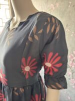 Delta Crepe Grey Maxi Printed