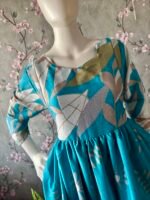 Sky blue delta crepe maxi