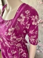 Violet Kantha cotton maxi