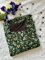 Green Floral gergette maxi