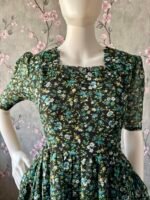 Green Floral gergette maxi