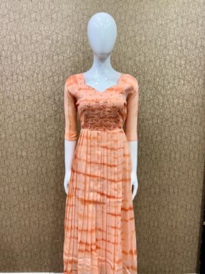Dye and tie handwork maxi
