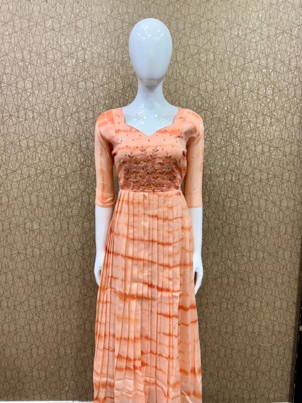 Dye and tie handwork maxi