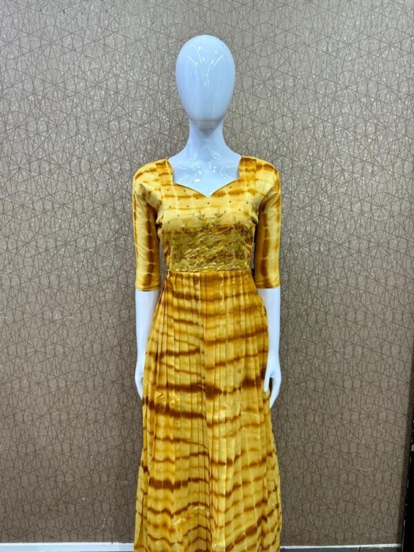 Dye and tie handwork maxi