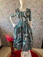 Dark Green delta crepe maxi