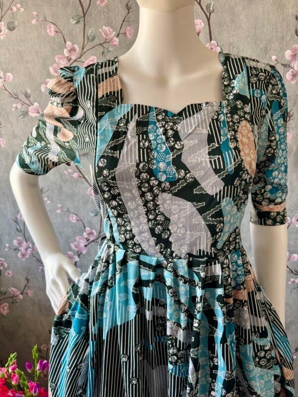 Dark Green delta crepe maxi