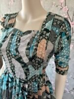 Dark Green delta crepe maxi
