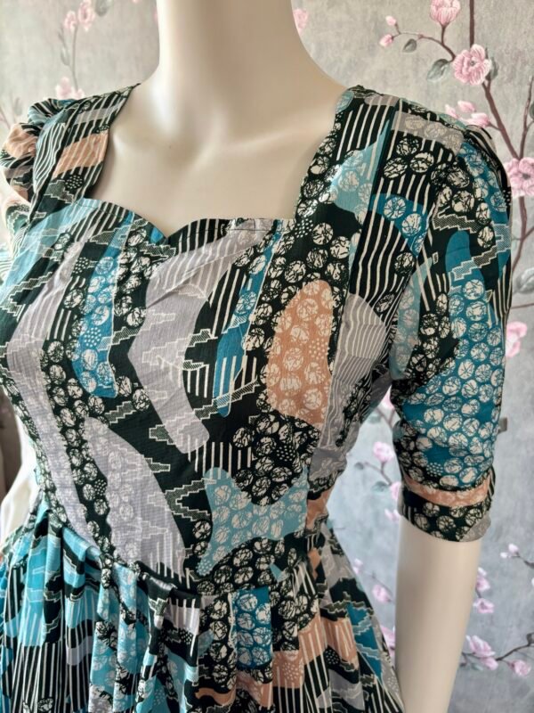 Dark Green delta crepe maxi