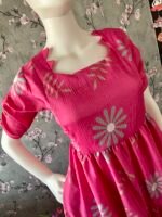 Pink delta crepe maxi
