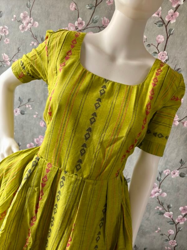 Green handloom cotton maxi