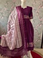 Wine design dupatta