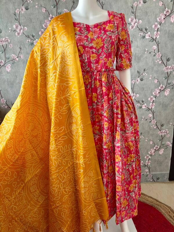 Yellow bandani design dupatta
