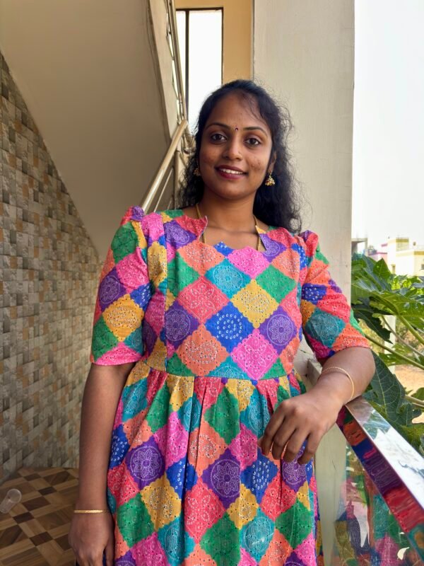 Multicolour hakoba cotton maxi
