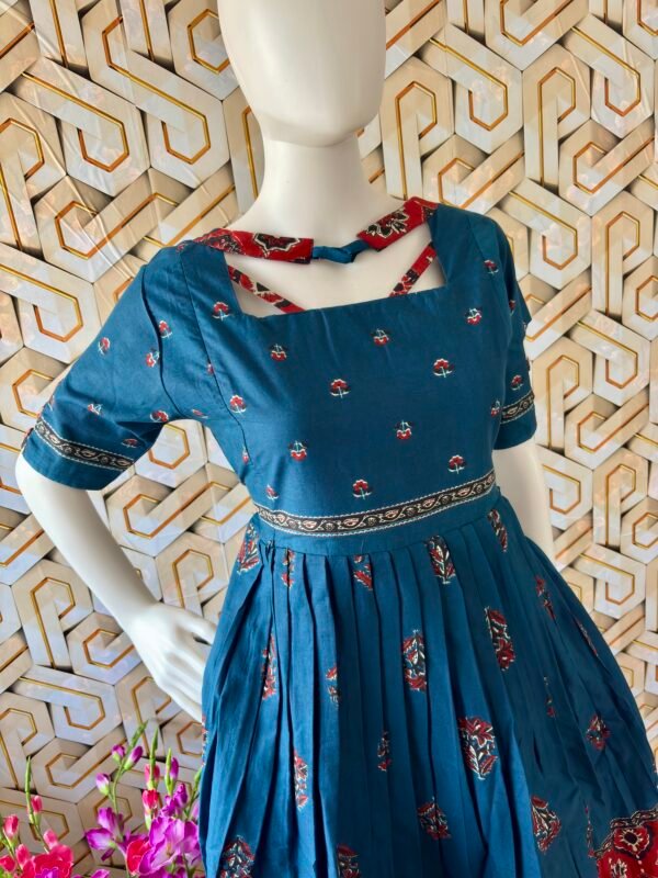 Cotton printed maxi
