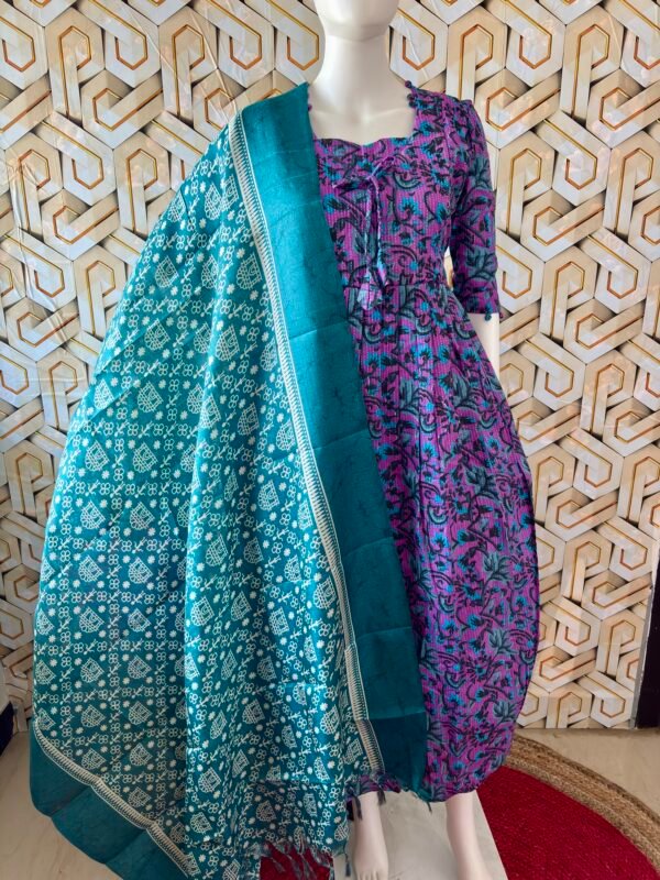 sky blue printed dupatta