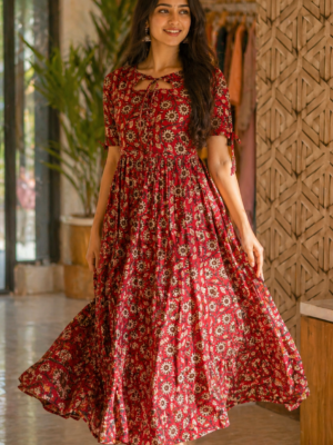 Soft premium cotton printed maxi