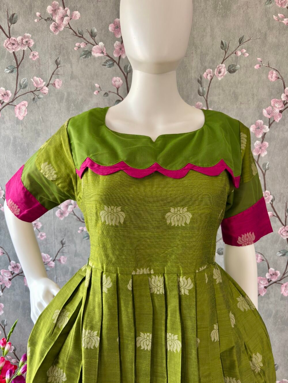 Mix and match raw silk cotton maxi