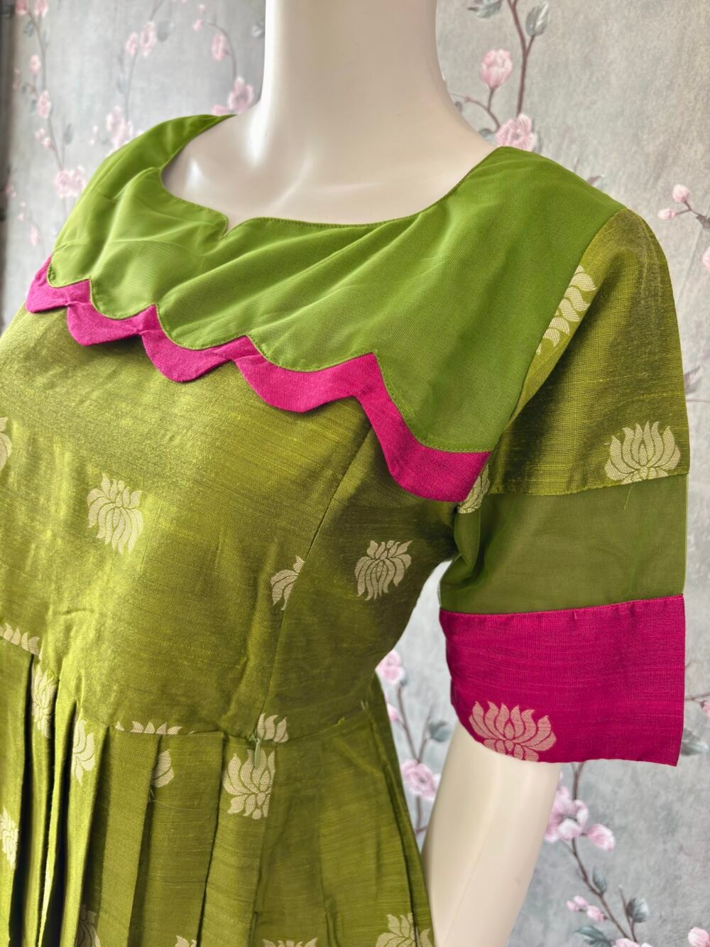 Mix and match raw silk cotton maxi