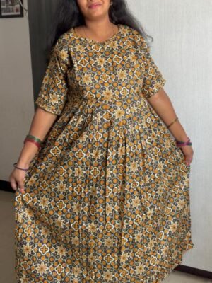 Black rangoli design maxi