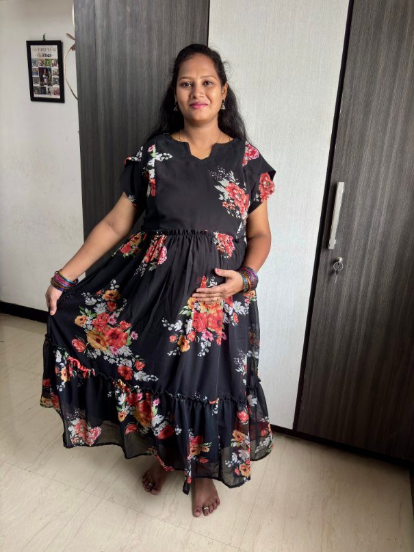 Black gergette maxi