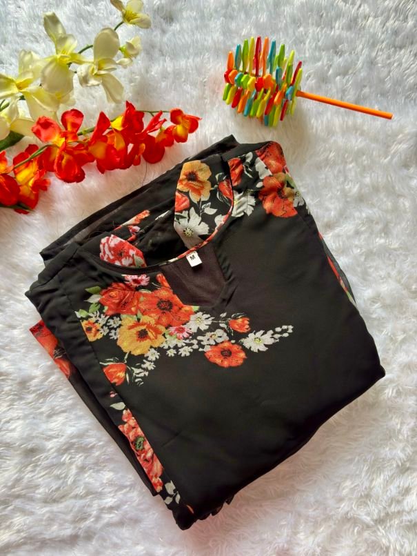 Black gergette maxi