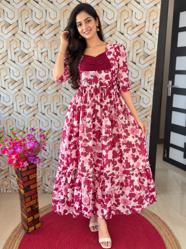 Premium gergette floral maxi